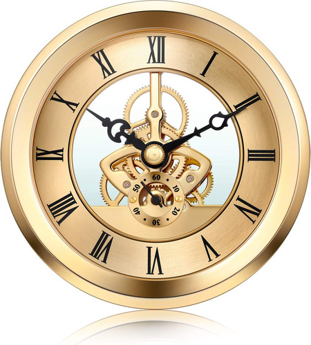 Gold clock insert - clock, with