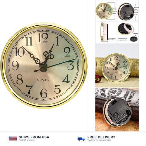 Round quartz clock - round, 3.5